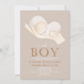Minimale Baby shower van de illustratie van de Oh- Kaart (Voorkant)