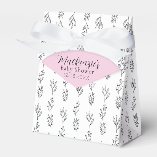 Minimale Baby shower voor doos Bedankdoosjes (Voorkant Zijde)
