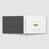 Minimale Baby shower voor groene dennenvertakking Gastenboek (Volledig)