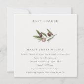 Minimale Baby shower voor olijfaftakking Bedankkaart (Voorkant)