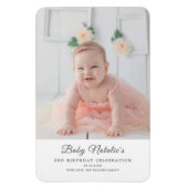 Minimale Baby Verjaardagsfotogeschenken Keepsake M Magneet (Verticaal)
