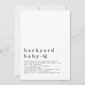 Minimale Baby voor achtertuin - Q BBQ-Shower Kaart (Voorkant)