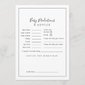 Minimale Baby voor Baby showers en Advieskaart (Voorkant)