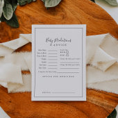 Minimale Baby voor Baby showers en Advieskaart