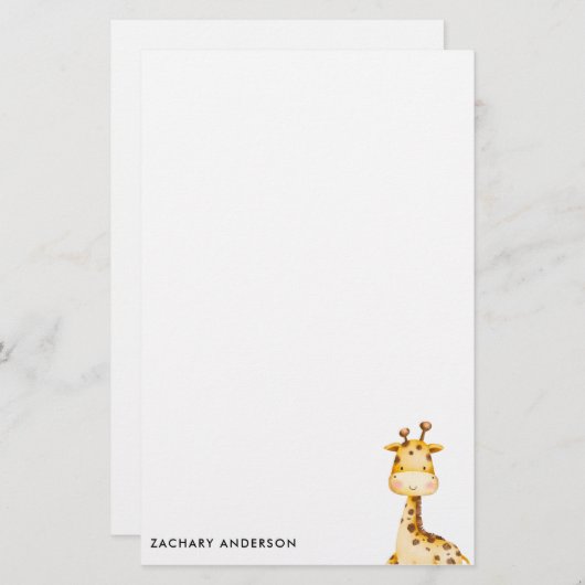 Minimale Baby voor kinderen Briefpapier (Voorkant / Achterkant)