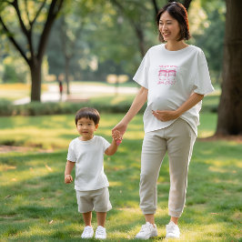 Minimale babyschoentjes Verwachtingsdatum Zwangers T-shirt