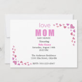 Minimale babyshower uitnodiging voor meisje (Voorkant)