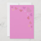 Minimale babyshower uitnodiging voor meisje (Achterkant)