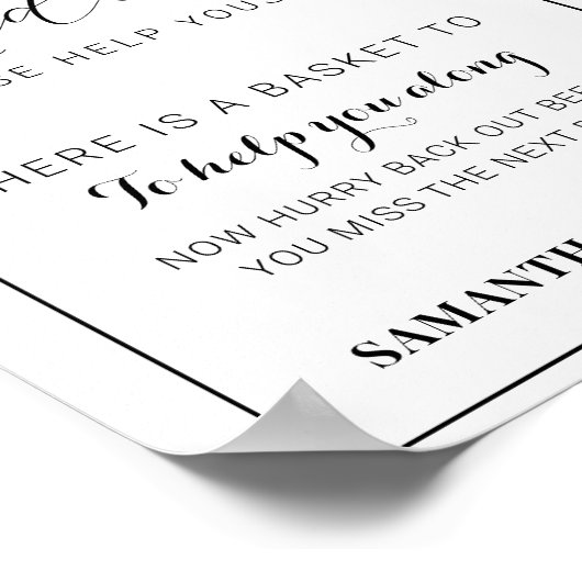 Minimale badbadbadkamer voor Arch bruiloft Poster (Hoek)