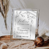 Minimale badbadbadkamer voor Arch bruiloft Poster