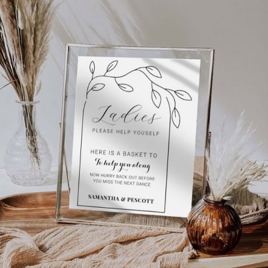 Minimale badbadbadkamer voor Arch bruiloft Poster