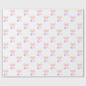 Minimale Badminton Rackets Shuttlecock Birdie Ombr Cadeaupapier (Vlak)