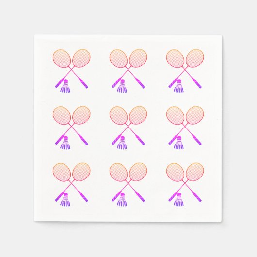 Minimale Badminton Rackets Shuttlecock Birdie Servet (Voorkant)