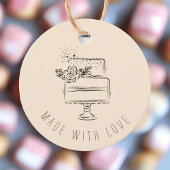 Minimale Baked Goods Cake Blush Roze Etiketten