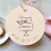 Minimale Baked Goods Cake Blush Roze Etiketten