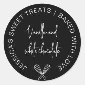 Minimale bakkerij rondeetiket Stikker Sticker (Voorkant)