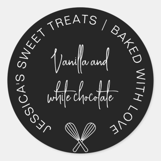 Minimale bakkerij rondeetiket Stikker Sticker (Voorkant)