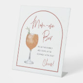 Minimale balieteken voor boogsensa-Baby shower Reclamebord Met Voetstuk (Voorkant)