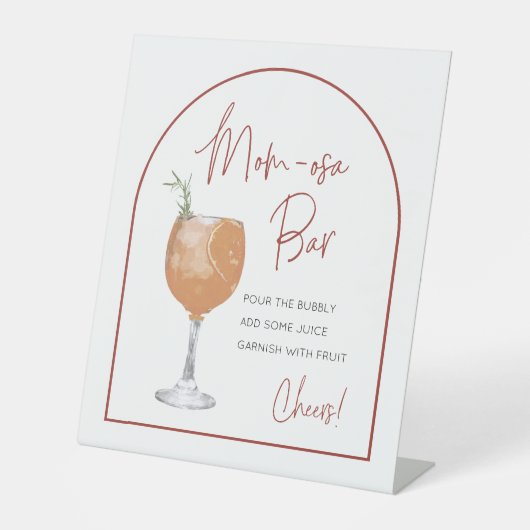 Minimale balieteken voor boogsensa-Baby shower Reclamebord Met Voetstuk (Voorkant)