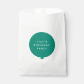 Minimale ballon | Groene Kind Birthday Party Bedankzakje (Voorkant)