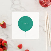 Minimale ballon | Groene Kind Birthday Party Servet (Insitu)