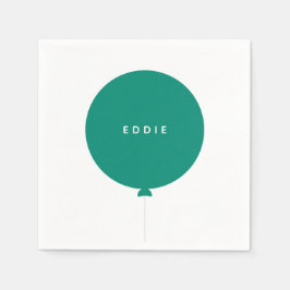 Minimale ballon | Groene Kind Birthday Party Servet