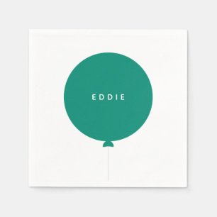 Minimale ballon   Groene Kind Birthday Party Servet