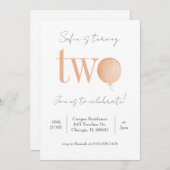 Minimale ballon Tweede uitnodiging (Voorkant / Achterkant)