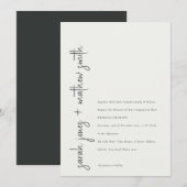 Minimale band tussen zwart en wit script kaart (Voorkant / Achterkant)