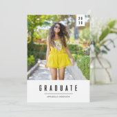 Minimale Banner Afstudeerfoto Aankondiging (Staand voorkant)