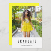 Minimale Banner Afstudeerfoto Aankondiging (Voorkant / Achterkant)