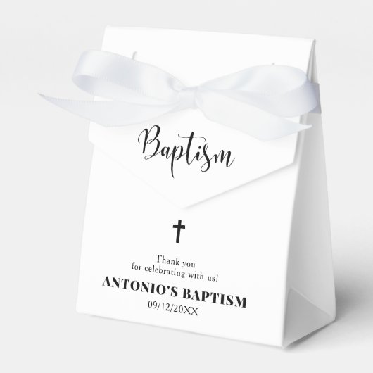 Minimale baptisme voordorbox bedankdoosjes (Voorkant Zijde)