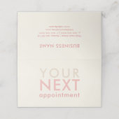 Minimale Basic Appointment-kaart in gebroken wit e Afsprakenkaart (Buitenkant ongevouwen)