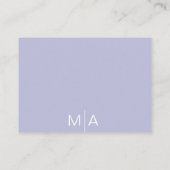 Minimale basis-periwinkle bruiloft receptie informatiekaartje (Achterkant)