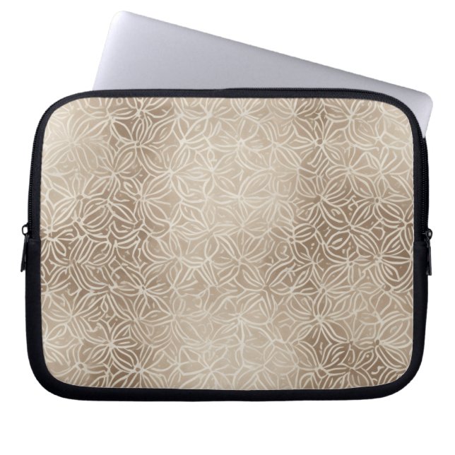Minimale Batik Geometrie Laptop Sleeve (Voorkant)