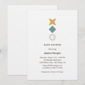 Minimale Bauhaus baby shower uitnodiging (Voorkant / Achterkant)