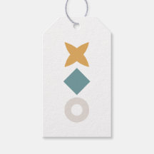 Minimale Bauhaus-cadeautags voor babyfeestje