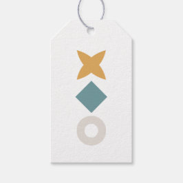 Minimale Bauhaus-cadeautags voor babyshower Cadeaulabel