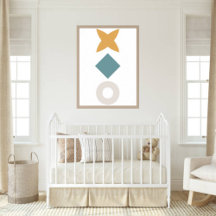 Minimale Bauhaus-kinderkamer-muurkunstposter