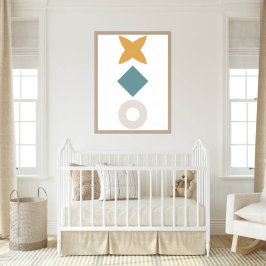 Minimale Bauhaus-kinderkamer-muurkunstposter Poster