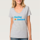 Minimale Beach Sunset Grafische T-shirt (Voorkant)