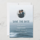 Minimale Beach Wedding Photo Save the Date (Voorkant)
