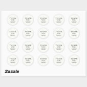 Minimale bedank sticker voor kleine bedrijven (Vel)