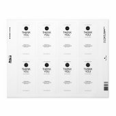 Minimale bedank-verzendlabel met logo  etiket (Full Sheet)