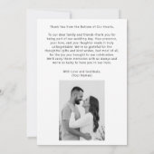 Minimale bedankkaart bruiloft zwart-wit save the date (Achterkant)