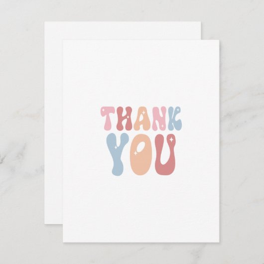 Minimale bedankt feestdagenkaart (Voorkant / Achterkant)