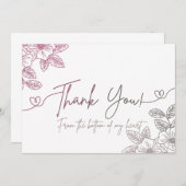 Minimale bedankt kaart (Voorkant / Achterkant)