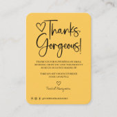 Minimale Bedankt Prachtige Manuscript Klant Dank u Visitekaartje (Voorkant)