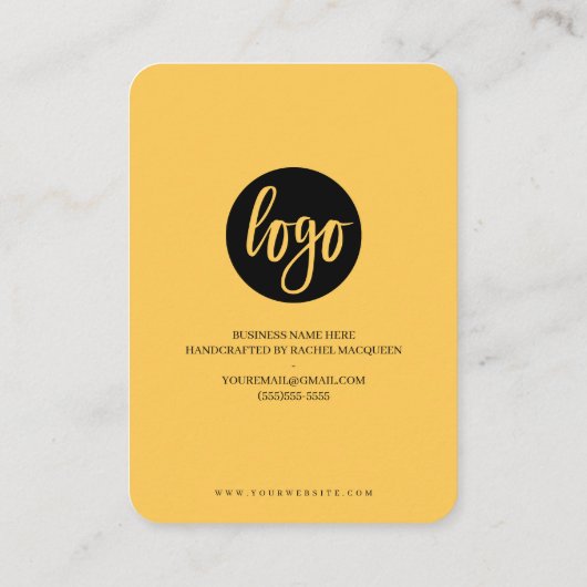 Minimale Bedankt Prachtige Manuscript Klant Dank u Visitekaartje (Achterkant)