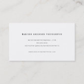 Minimale bedekking | Visitekaartjes voor fotografi (Achterkant)